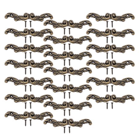 20 stk skuffhåndtak Mini Vintage Antik Grønn Bronse Skufftrekk med skruer for treboks Skuffedør Gaveeske