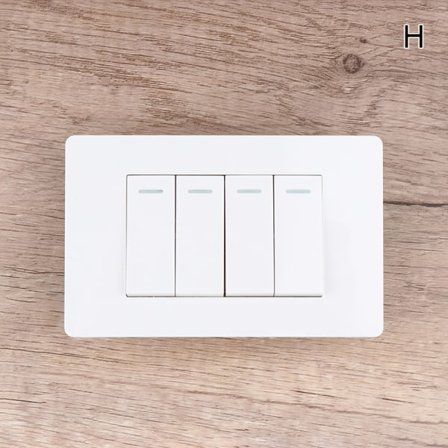 IC 1 2 3 4 Gang På Av Ljus Väggbrytare Vit Panel US Push Butto H
