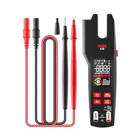 Ladattava haarukkavirtamittari 600A Ampeerimittari Pihdit True RMS DC AC Virta Avoin leuka Sähkötesteri Auto