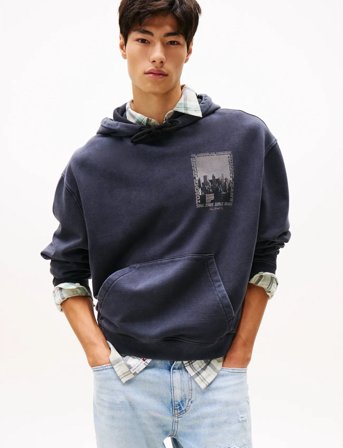 Tommy Jeans Tjm 90S Wshd Photo City Hood Ext - Navy - S