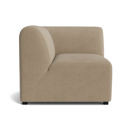 Napoli hjørnemodul, Venstrevendt - Wave Mørk Beige - 86x86x76 - Sofa