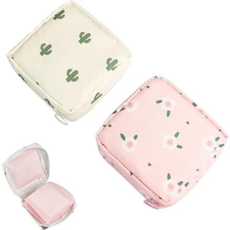 2 stk. Hygienebindings Oppbevaringspose Periode Kit Tamponpose Skole Nylon