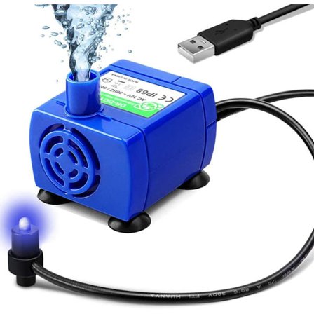 Kattfontän Pump Rostfri Dricksfontän för Katter, ZQKLA