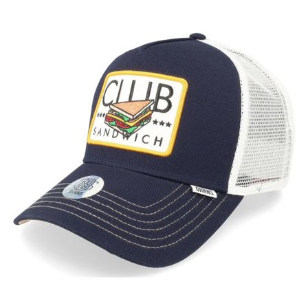 Djinns - Blå trucker Keps - Hft Cap Food Club Sandwich Navy/White Trucker @ Hatstore