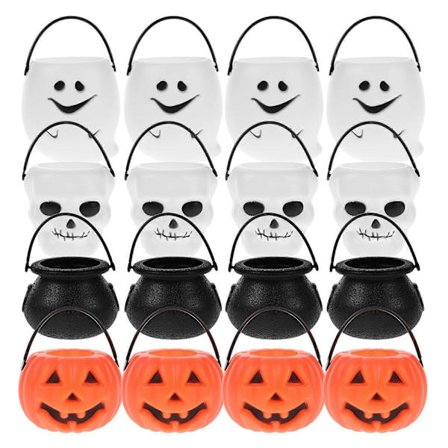 2025 12 stk. Halloween Slik Spande Trick or Treat Slikdåser Snack Spande Festartikler Holder