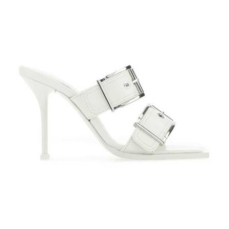 Alexander McQueen, High Heel Sandals Biały, Kobieta, Rozmiar: 36 EU