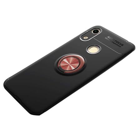 Tyylikäs kansi sormustelineellä AUTO FOCUS - Huawei Y6 2019 Svart/Roséguld