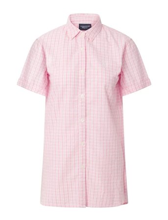 Lexington Home Lucy Kids Organic Cotton Seersucker Nightshirt - Pink - 4/6Y