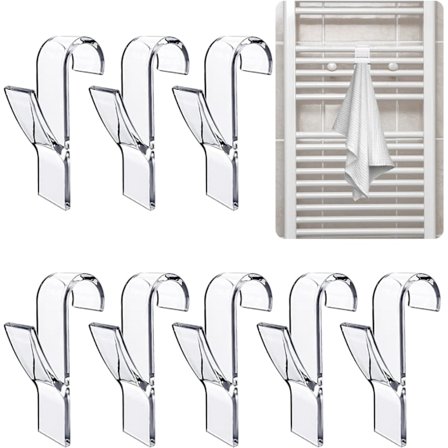 8 kpl (läpinäkyvä) pyyhekuivain, pyyhekuivaimen koukku, kylpyhuoneen pyyhekuivain, kylpyhuoneen pyyhekuivaimen koukut, pyyheteline, kylpyhuoneen 