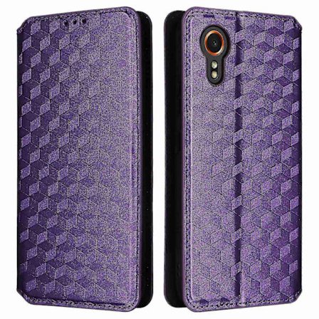 Kompatibel med Samsung Galaxy Xcover 7 Plånboksfodral Rombmönstrat Läder Flipfodral - Perfekt