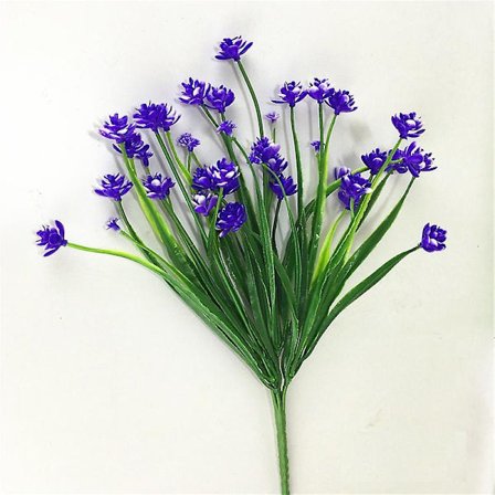 Kunstige blomster, UV-bestandige falske blomster Fargebestandige plastblomster Kunstige grønne blad Buskplanter