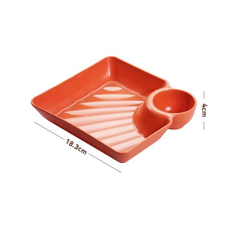 Stor fyrkantig dumpling tallrik med vinäger Space Snack tallrik Cr