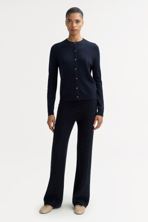 Soft Goat - Cardigan - Women cashmere sweater - XS - Navy