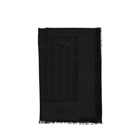 Fendi, Silky Scarves Czarny, Kobieta, Rozmiar: ONE Size