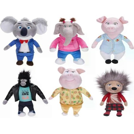 Sing 2 Pehmolelu 12' Pehmolelu Johnny Rosita Meena Buster Gunter Ash Täytetty Nukke_Erikoistarjoukset