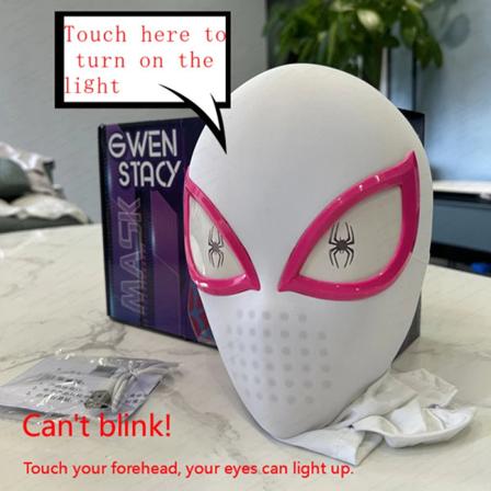 Mascara Miles Spiderman Huvudbonader Cosplay Moving Eyes Elektronisk mask Spider Man 1:1 fjärrkontroll leksaker för vuxna Barn Present Gwen