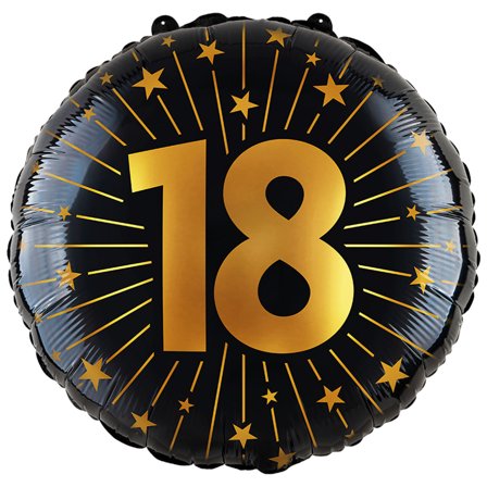 Folioilmapallo Tähdillä ja Numerolla 18