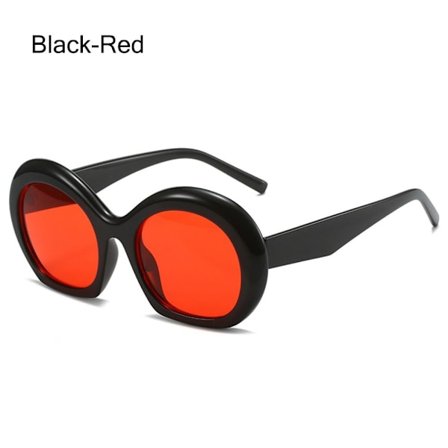 Halfmoon Solglasögon Punk Solglasögon SVART-RÖD SVART-RÖD