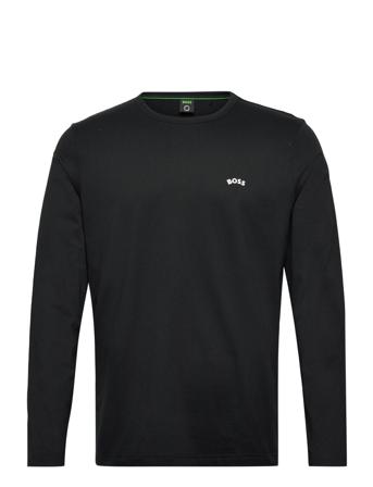 Togn Curved T-Langærmet Skjorte Sort BOSS