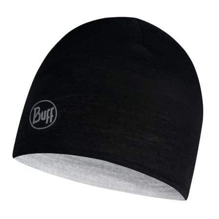 Buff Kids Lightweight Merino Wool Reversible Hat Children beanies Black OneSize