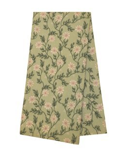 Keittiöpyyhe Fanny pienikukkaisella kuosilla ja röyhelöllä 1 kpl Vihreä