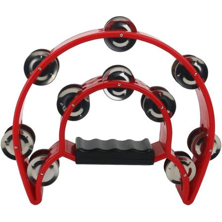 Metall Tamburklockor Handtag Flower Trum Ring Rattle Toys