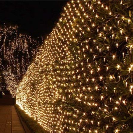 LED Lyskæde 3x3m 320 LED Net Lys 8 Tilstande Gardin Lys med Stik til Bryllupsfest