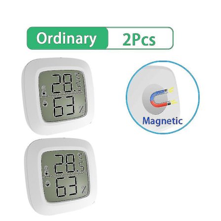 Mini Innendørs Magnetisk Termometer LCD Digital Temperatur Fuktighetsføler Termometer Hjem Rom Hygrometer Måler Værsentral