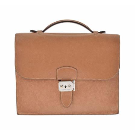 Hermès Vintage, Pre-owned Sac à dépêches Bruin, Heren, Maat:ONE Size,leer