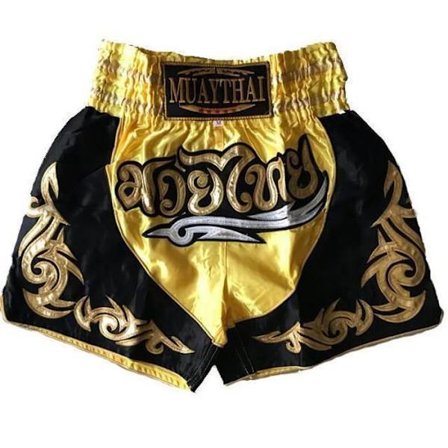 Shorts Traditionell THAI Boxning Kickboxning Special Muay Thai MMA | Gyllene | Barn och vuxenstorlekar | Thailand