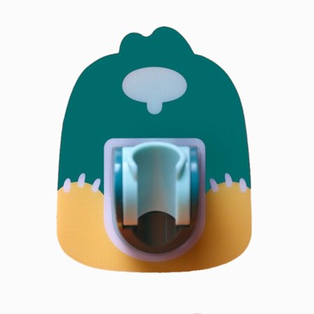 Brusehovedholder Vandtæt Sømfri Base med Krog Grøn