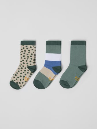 3-pakning sokker - 34|36 - barneklær - green - Polarn O. Pyret