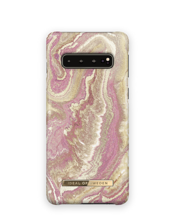Female deksel, Galaxy S10 Golden Blush Marble, iDeal of Sweden