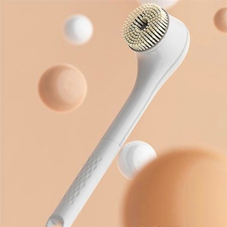 Elektrisk dusjbørste rygg kropp dusjsvamp skrubbebørste vanntett eksfolierende rengjøringsbørste bad