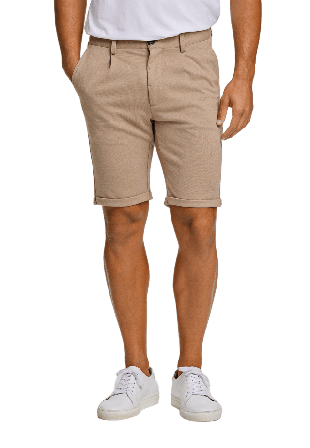 Lindbergh Pleated shorts Byxor Herr Beige 3XL