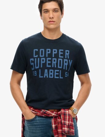 Superdry Copper Label Workwear Tee - Navy - L