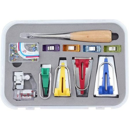 Snedbandsmaskinsats, 11 delar tygsnedbandsmaskinsats 6 mm 12 mm 18 mm 25 mm med syls, pärlnål, nålklämma