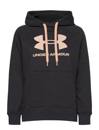 Rival Fleece Logo Hoodie Hettegenser Genser Svart Under Armour