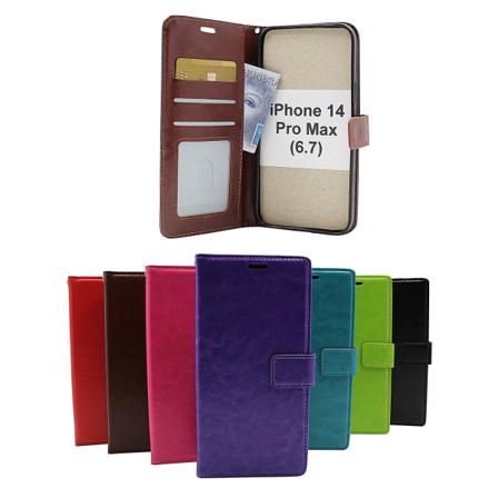 Crazy Horse Wallet Iphone 14 Pro Max (6.7) Turkos