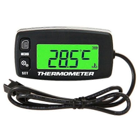 Digital LCD Motortemperaturmätare med Övertemperaturlarm och Sensor RL-TS002 för Motorcykel Dir