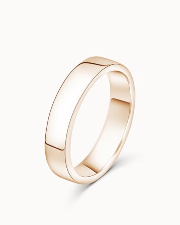 Slät Ring Herr Roger 18K Roséguld 5MM - Förlovningsringar & Vigselringar hos Vanbruun