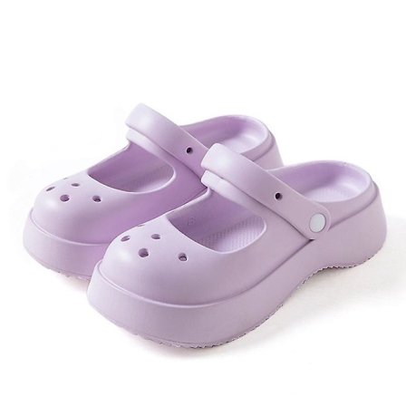 Dam, Flickor Mary Jane Platåsandaler Tofflor.39.Lila