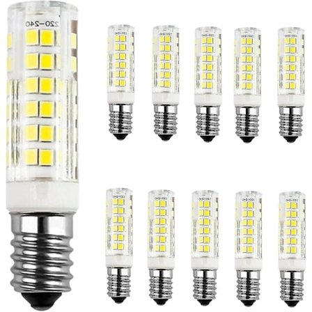 10-pakning 9W E14 LED-pære, kaldhvit 6000k, tilsvarende 60W glødepærer, Ac220-240v, 680lm, 360 graders strålevinkel, ikke-dimbar Stcyv
