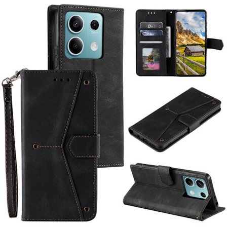 Motorola Edge 60 Fodral i Fusion Nail Skin med Stitching Kalvskinnstextur