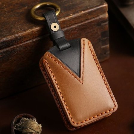 Læderetui til Volvo bilnøgle - Brun