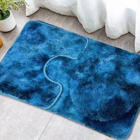 Badematte Sklisikker Absorberende dusj Badeteppe Teppe fortykket NO.A22 Dark Blue 50*80cm