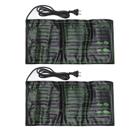 2 stk. vandtæt frøplante varmepude plante frø spiring vækst konstant temperatur pude EU-stik 220‐240V