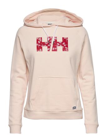 W F2F Organic Cotton Hoodie Hoodie Trøje Lyserød Helly Hansen