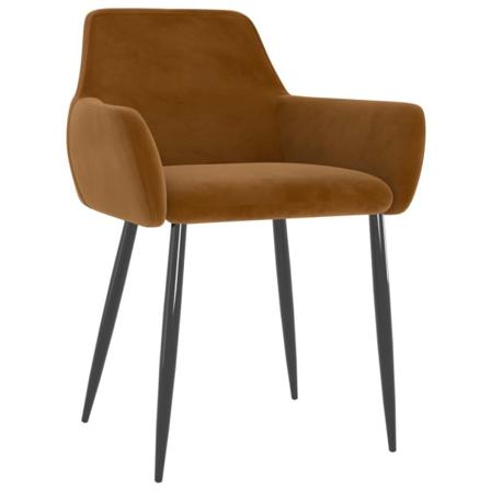 Vidaxl Matstolar 6 St Brun Sammet Brun