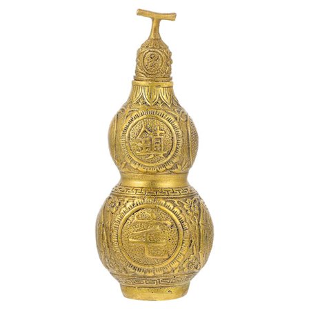 Kobber græskar dekoration hjem græskar dekoration kobber græskar hjem desktop dekoration (13X7cm, guld)